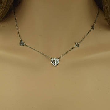 XUPING Кольє Сталь Довжина 41+5см, Ширина 1.1см