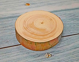 Шліфований зріз дерева з корою (6-7 см) сосна, фото 2