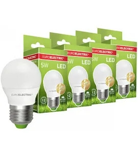 LED-G45-05274(EE) EUROELECTRIC LED Лампа G45 5W E27 4000K (100), фото 1