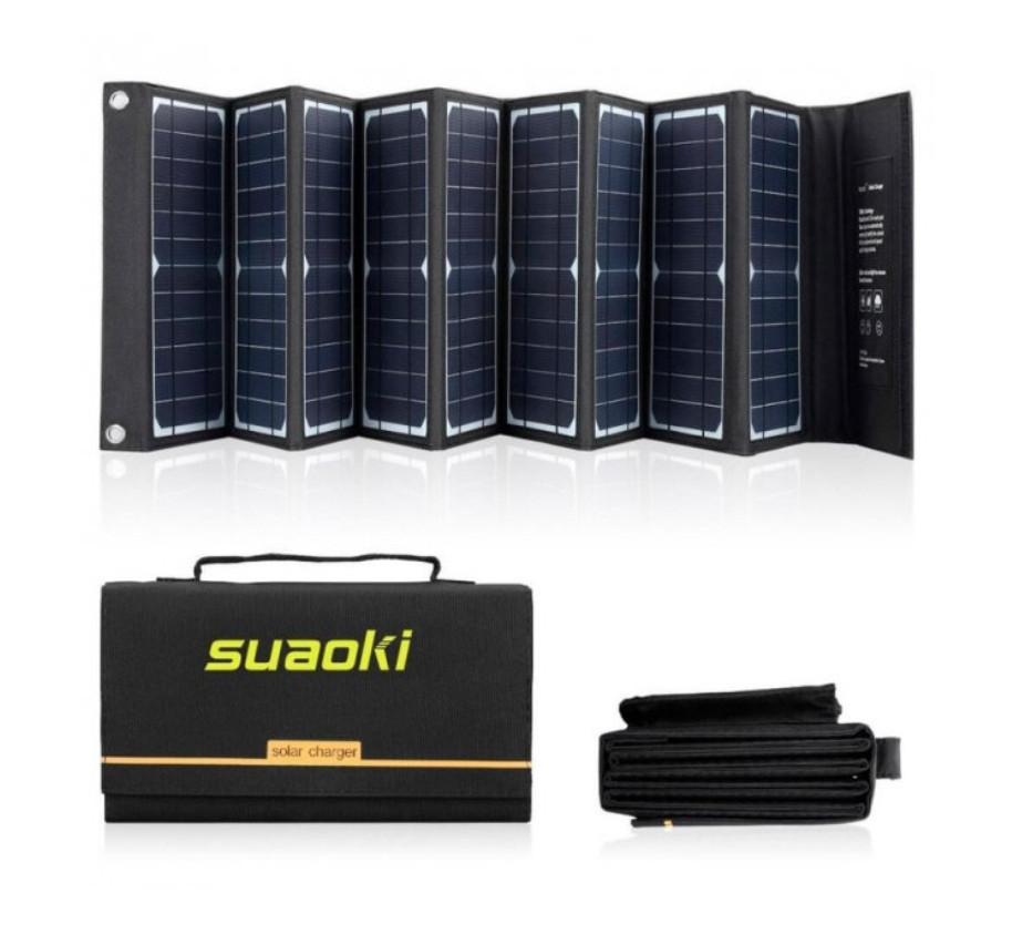 Портативний зарядний пристрій сонячна панель Suaoki 60w