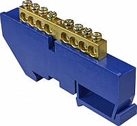 BC-4А 08 нулевая шина с изолятором на Din-рейку на 8 отверстий