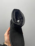 Уги жіночі Ugg Classic Black Suede чорні натуральна замша на овчині короткі, фото 8