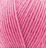 Нитки пряжа для вязания полушерсть LANA GOLD FINE Лана Голд Файн № 178 - темный розовый