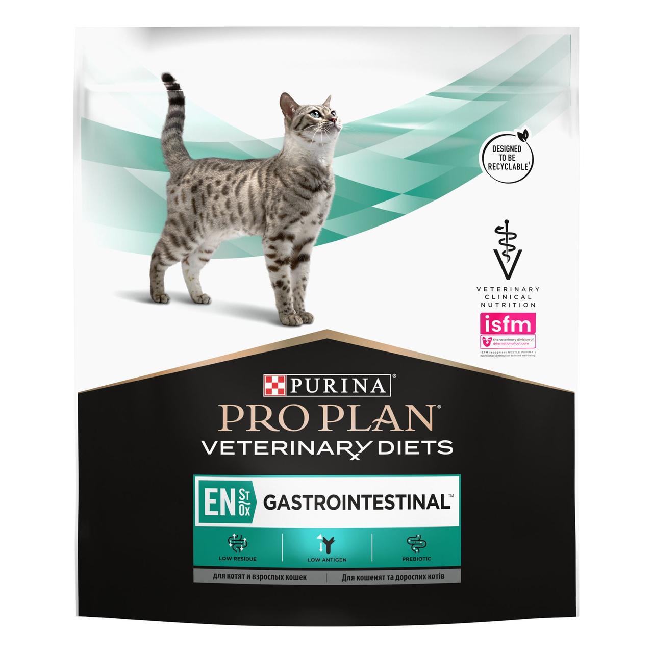 Сухой диетический корм PRO PLAN VETERINARY DIETS EN Gastrointestinal для котят, взрослых кошек 400 г - фото 1 - id-p1689088162