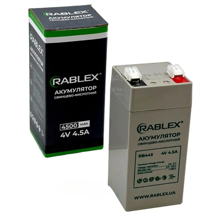 Rablex 4V 4.5A АКБ Акумулятор 4 Вольта 4.5 Ампера BATTERY 4V 4,5A акумуляторна батарея