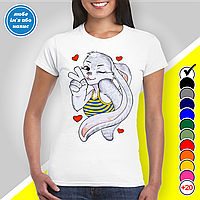 Футболки з новорічним принтом "Милі зайці" Family Look для всієї родини