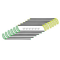 Набор для флорбола Unihoc Set Fiber 12+6 (51725) Green/Yellow