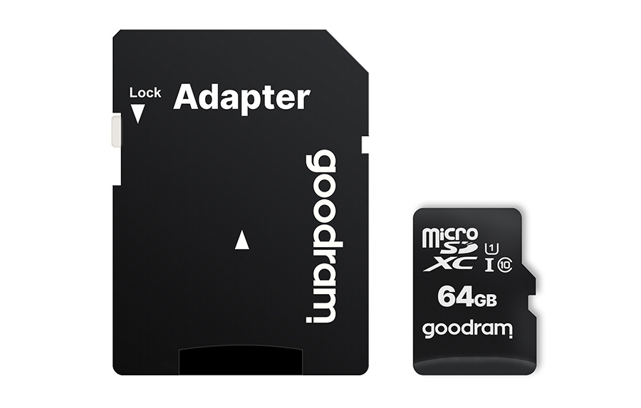 Картка пам'яті MicroSDXC 64 GB UHS-I Class 10 Goodram + SD-adapter (M1AA-0640R12)