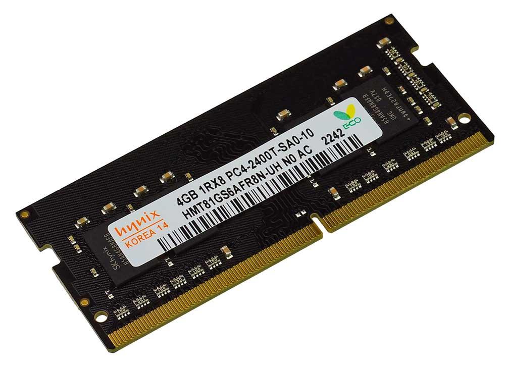 DDR4 2400 4GB SoDIMM Hynix для ноутбука (PC4-19200) — оперативна пам'ять 2400MHz CL17 1.2V HMT81GS6AFR8N-UH