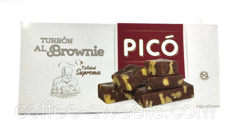 Турон Pico Turron Al Brownie брауні з марципаном і волоським горіхом, 200 г, фото 2