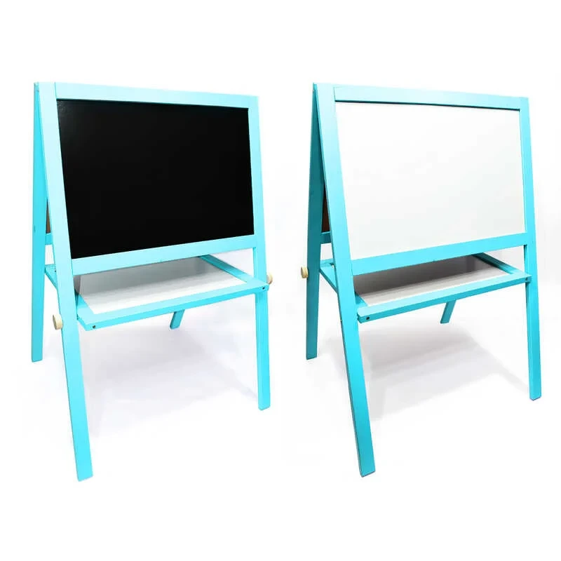 Мольберт 60*40 см блакитний - великий, магнітний, 08766, Дошка ш60*в40см, Підставка ш100*в65см, фото 1