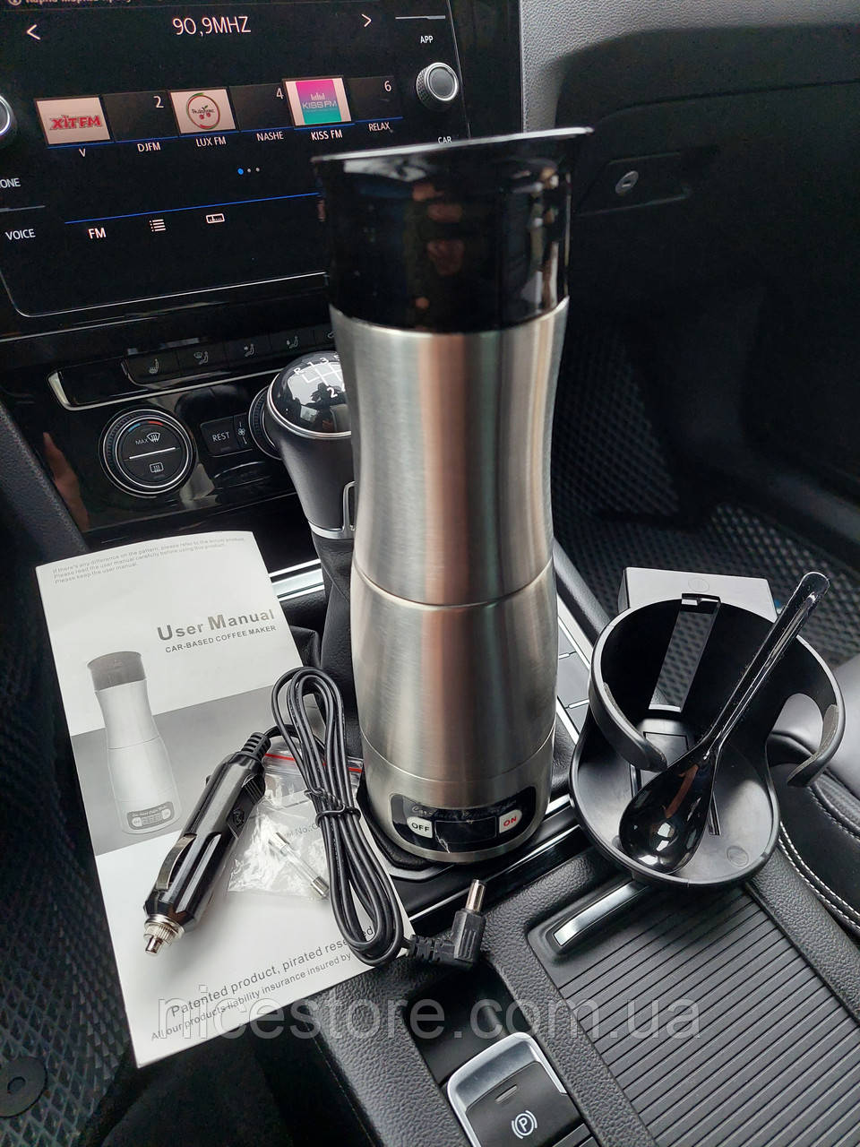 Автомобильная вакуумная кофеварка Espresso в прикуриватель 12/24V вольт в автомобиль для дальнобойщика в трек - фото 1 - id-p1452890997