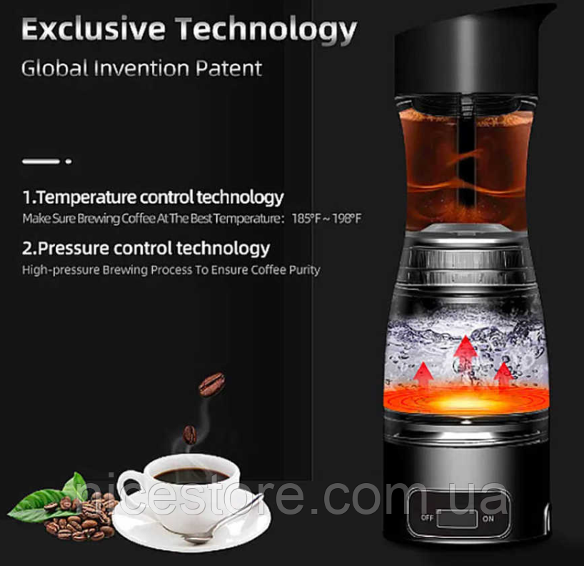 Автомобильная вакуумная кофеварка Espresso в прикуриватель 12/24V вольт в автомобиль для дальнобойщика в трек - фото 6 - id-p1452890997