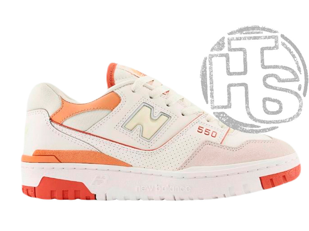 Жіночі кросівки New Balance 550 White Orange Au Lait Brown BBW550WA