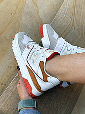 Жіночі кросівки New Balance 550 White Orange Au Lait Brown BBW550WA, фото 4