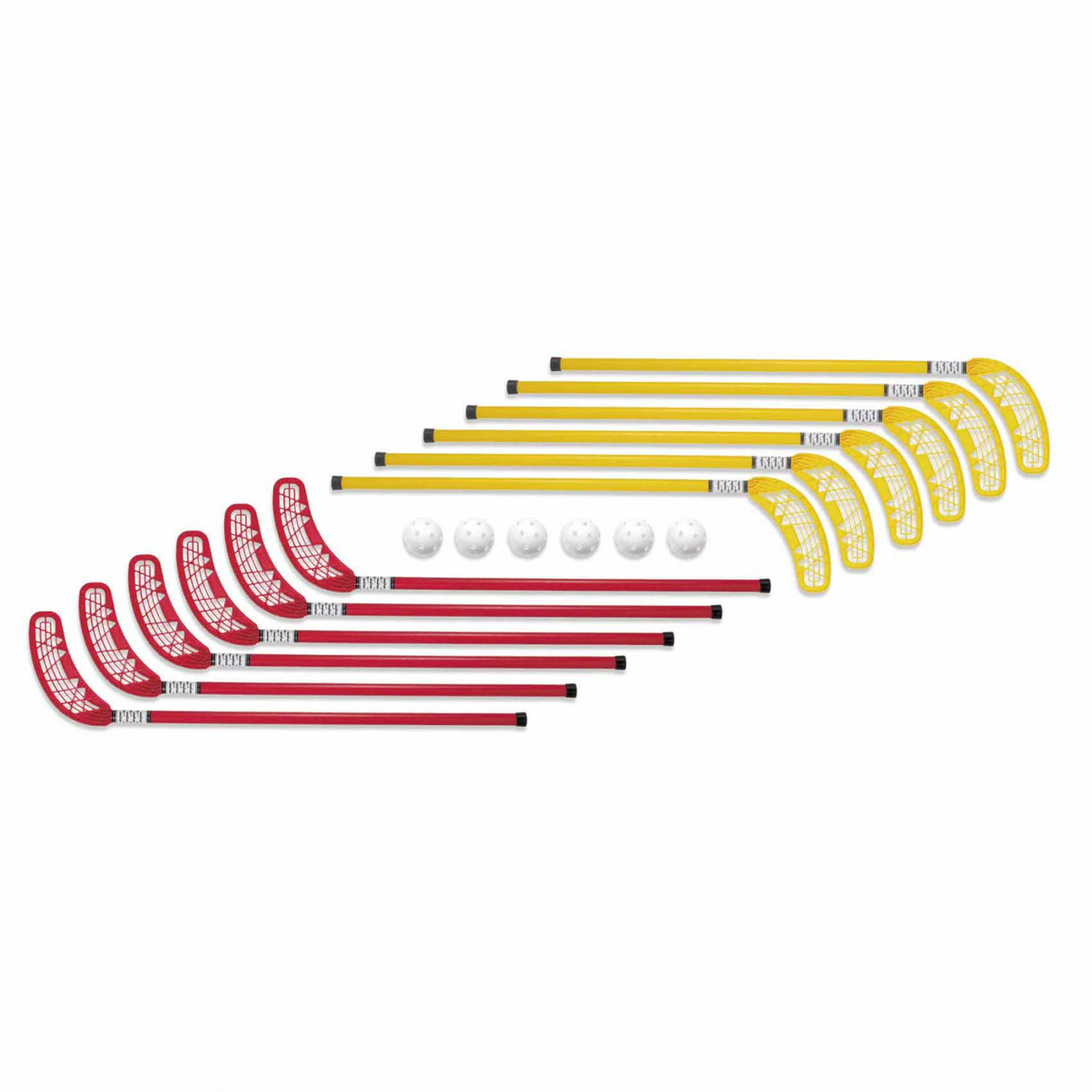 Набір для флорболу Unihoc Set Original 12+6 (51700) Red/Yellow, фото 1