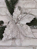 Пуансетия новогоднее украшение, d цветка 30 см