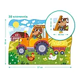Пазл DoDo Ведмедик-тракторист 30 елементів, фото 3