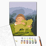 Картина за номерами українська тематика серденько Україна ©Лілі Демачкович 40х50 Патріотична BrushMe BS53233, фото 2