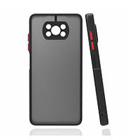Матовий протиударний чохол для Xiaomi Poco x3 чорний