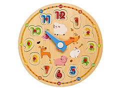 Дерев'яна навчальна головоломка Годинник PLAYTIVE 30 см