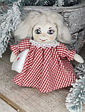 Текстильний янгол, ангел ручної роботи, авторська іграшка янгол, оберіг янгол, 20 см,, фото 2