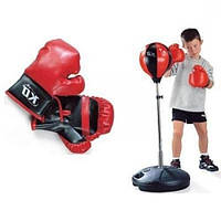 Боксерский игровой набор, регулируемая груша и перчатки Metr+ MS 0331