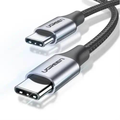 Кабель Ugreen USB-C Cable Aluminum with Braided 1m Black (50150), фото 1