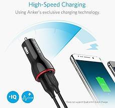 Aвто зарядка ANKER PowerDrive 2 24W 2xUSB V3 (Черный), фото 4