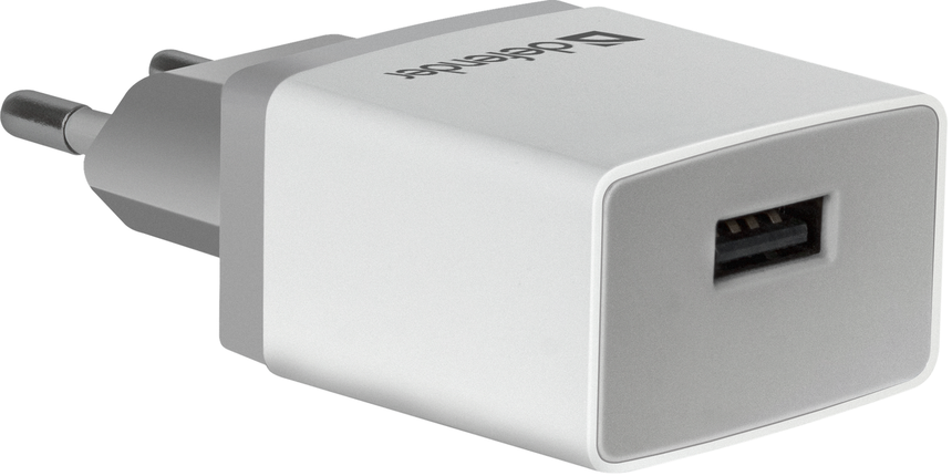 Мережевий зарядний пристрій DEFENDER (83571)UPA-21 Білий, 1xUSB, 5V / 2.1 А, фото 3