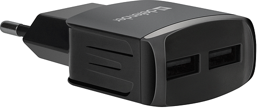Мережевий зарядний пристрій DEFENDER (83581)UPС-21 2xUSB,5V/2.1А кабель microUSB, фото 4