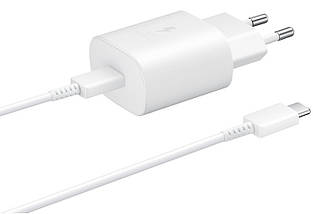 Мережевий зарядний пристрій SAMSUNG EP-TA800XWEGRU 25 W PD3.0 Type-C (Білий), фото 3