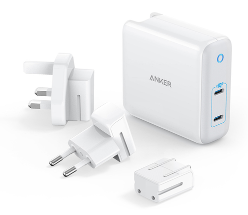 Мережевий зарядний пристрій ANKER PowerPort Atom III Duo — 60 W 2xUSB-С (Білий), фото 1