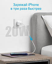 Мережевий зарядний пристрій ANKER PowerPort III 20W USB-C (Білий), фото 3