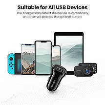Автомобільний зарядний пристрій UGREEN ED018 24 W 2xUSB Car Charger (Чорний), фото 4