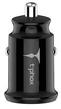 Автомобільний зарядний пристрій T-PHOX Charger Set 2.4 A Dual+Lightning cable 1.2m (Чорний), фото 5