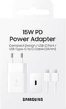 Мережевий зарядний пристрій SAMSUNG 15 W Power Adapter Type-C+Cable White /EP-T1510XWEGRU, фото 6