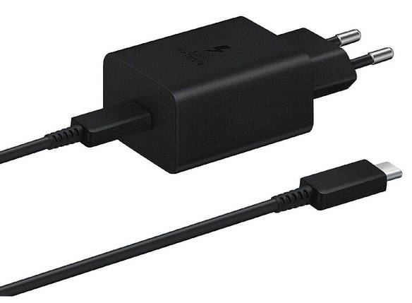 Мережевий зарядний пристрій SAMSUNG 45W Compact Power Adapter (C to Cable) — T4510XBEGRU/Black, фото 1
