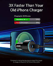 Автомобільний зарядний пристрій ANKER PowerDrive+ III Duo — 30 W PD + 20 W Power IQ (Чорний), фото 4