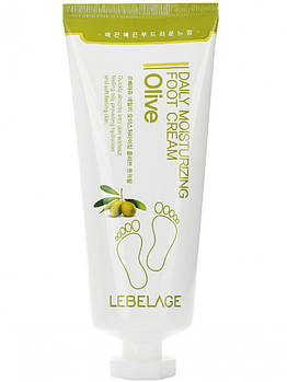 Зволожувальний крем для ніг з екстрактом оливи Lebelage Daily Moisturizing Olive Foot Cream