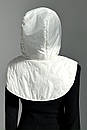 Білий жіночий капор з плащовки Льє знімний капюшон, фото 2