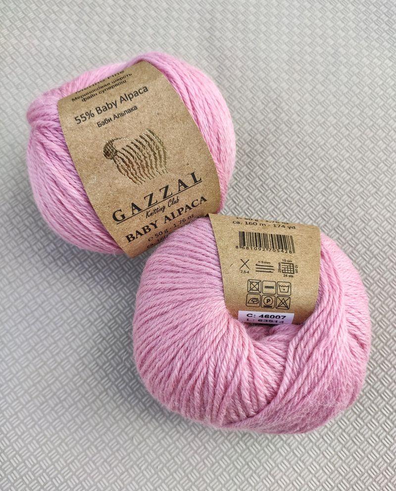 Пряжа Gazzal Baby Alpaca — 46007 рожевий