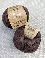 Пряжа Gazzal Baby Alpaca — 46004 коричневий