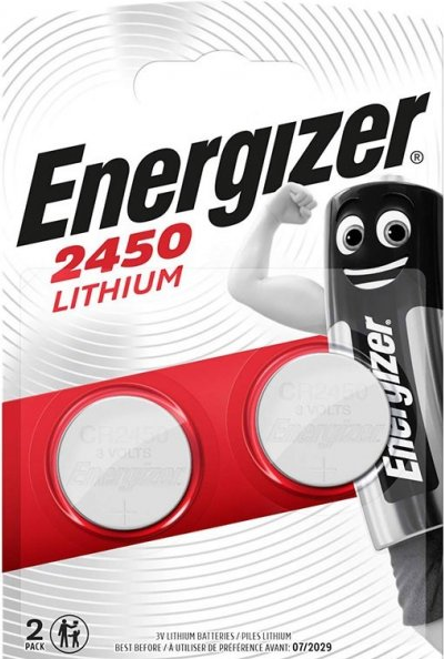 Батареї літієві CR2450 Lithium Energizer
