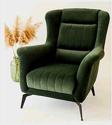 Зручне м'яке крісло для вітальні "Бруклін" м'які крісла для залів очікування офісів салонів