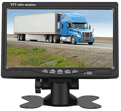 Монітор  LCD Color monitor 7"  ( AV1/AV2 ) два відеовходи, фото 1