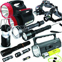 Різноманітні фонарики, елементи живлення