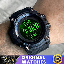 Чоловічий спортивний цифровий годинник Skmei Original водонепроникний чорний оригінальний