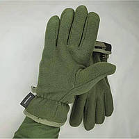 Перчатки на флисе армейские тактические зимние двойные хаки