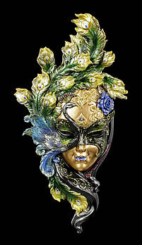 Колекційна настінна Венеціанська маска Veronese Павлін FS19339